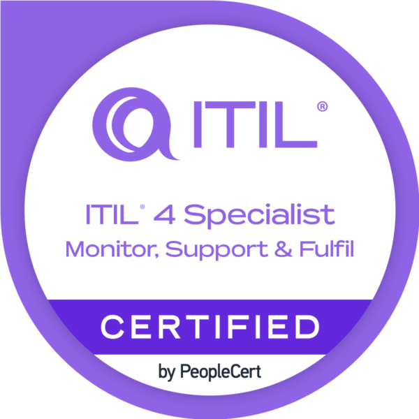ITIL 4 Specialist Monitor Support Fulfil Agilizing