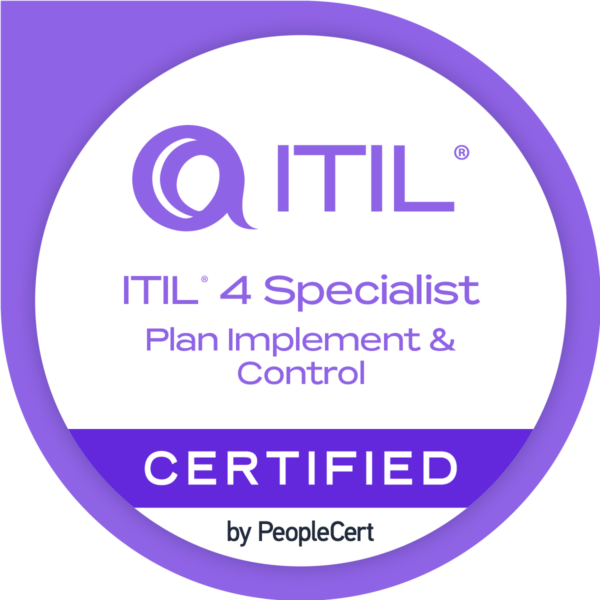 ITIL 4 Specialist Plan Implement Control Agilizing
